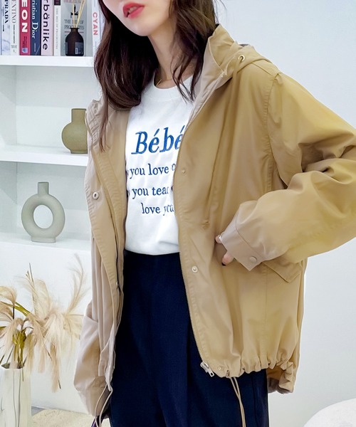 classicalelf（クラシカルエルフ）の「さらっと羽織れる。ラウンドヘムマウンテンパーカー（マウンテンパーカー・レディース・ブラック/カーキ/ライトベージュ/ナチュラル・MEDIUM/LARGE/X-LARGE/SMALL）」の18枚目の写真