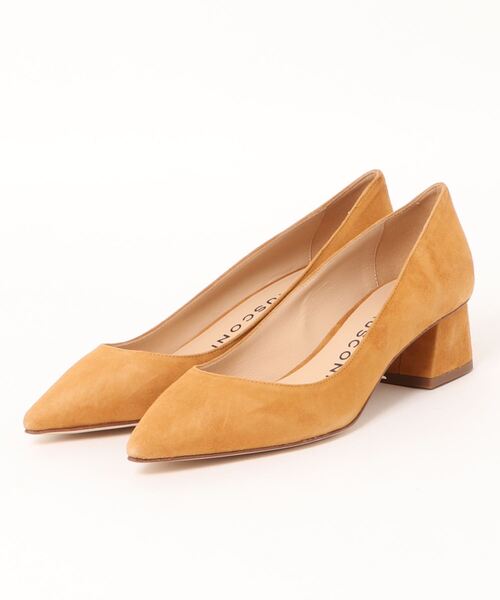 FABIO RUSCONI ポインテッドトウチャンキーヒールパンプス FABIO RUSCONI】ポインテッドトウチャンキーヒールパンプス(F01105)