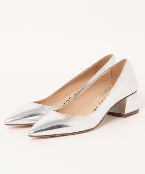 FABIO RUSCONI】ポインテッドトウチャンキーヒールパンプス(F01105)