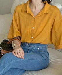 5分袖ルーズシャツ