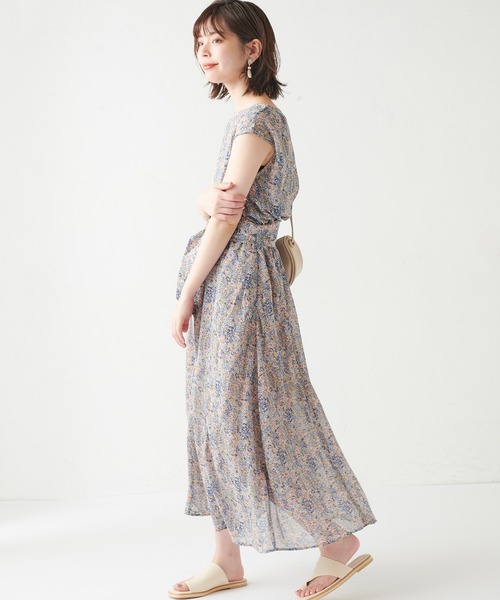 natural couture（ナチュラルクチュール）の「【WEB限定カラー有り】変形べっ甲ベルト涼しげワンピース（ワンピース・レディース・ブラック/パープル/ブルー/その他/チェック/ブラウン/グリーン/その他1・FREE）」の21枚目の写真