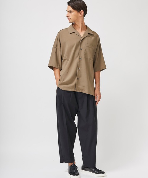 ATTACHMENT（アタッチメント）の「【KAZUYUKI KUMAGAI】DROP SHOULDER OPEN COLLAR SH / KS02-007（シャツ/ブラウス・メンズ・ブラック/カーキ/イエロー・1/2/3）」の14枚目の写真