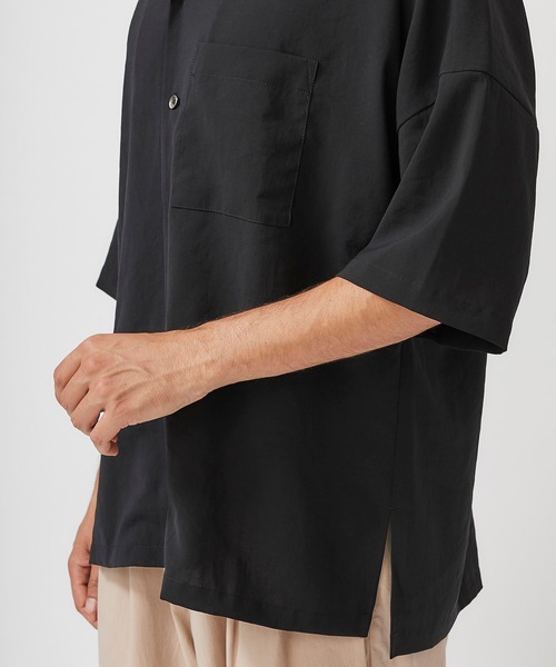 ATTACHMENT（アタッチメント）の「【KAZUYUKI KUMAGAI】DROP SHOULDER OPEN COLLAR SH / KS02-007（シャツ/ブラウス・メンズ・ブラック/カーキ/イエロー・1/2/3）」の15枚目の写真
