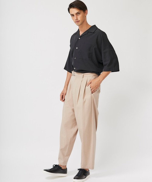 ATTACHMENT（アタッチメント）の「【KAZUYUKI KUMAGAI】DROP SHOULDER OPEN COLLAR SH / KS02-007（シャツ/ブラウス・メンズ・ブラック/カーキ/イエロー・1/2/3）」の9枚目の写真