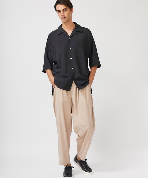 ATTACHMENT（アタッチメント）の「【KAZUYUKI KUMAGAI】DROP SHOULDER OPEN COLLAR SH / KS02-007（シャツ/ブラウス・メンズ・ブラック/カーキ/イエロー・1/2/3）」の21枚目の写真