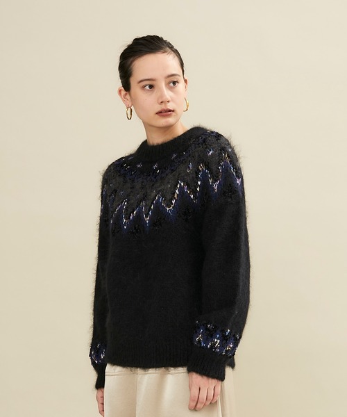 COOHEM】MOHAIR NORDIC KNIT/モヘアノルディックニット/10-204-027 