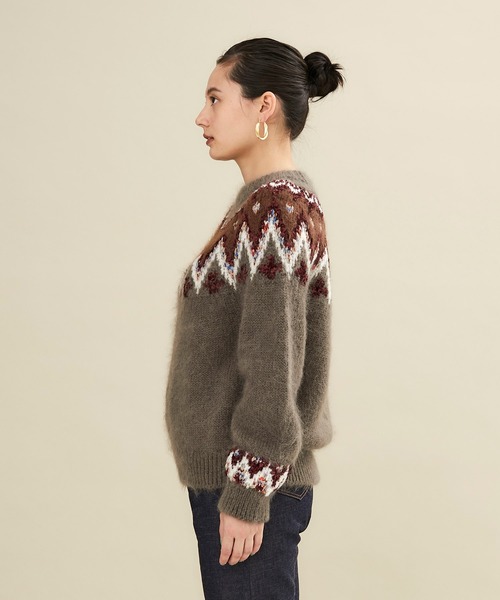新品 CARVEN カルヴェン モヘア ノルディックニット サイズM メンズ 
