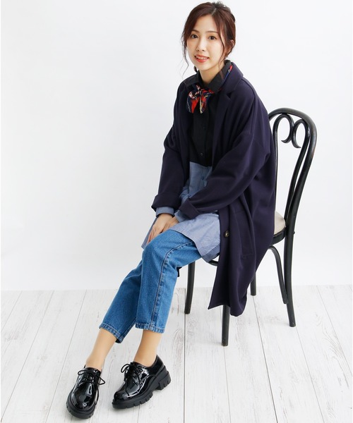 attagirl(アタガール)の「厚底 レースアップ シューズ(ドレスシューズ・レディース・レオパード/ブラック系その他/ブラック・LL/L/S/M)」の9枚目の写真