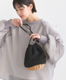 OMNES（オムネス）の「柳ボア巾着バッグ（ハンドバッグ）」