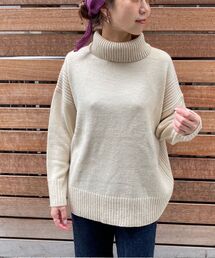 ［新色追加］タートルネックプルオーバーニット