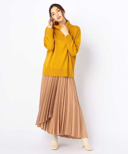 fredy repit（フレディレピ）の「［新色追加］タートルネックプルオーバーニット（ニット/セーター・レディース・アイボリー/グリーン/キャメル/マスタード/ピンク/レッド/ダークブラウン/イエロー・38）」の17枚目の写真