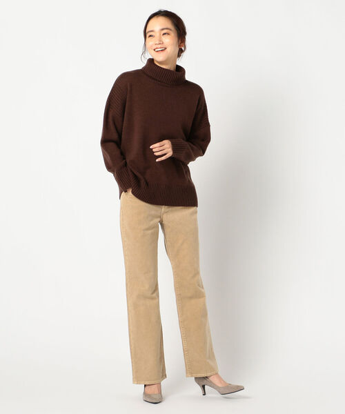 fredy repit（フレディレピ）の「［新色追加］タートルネックプルオーバーニット（ニット/セーター・レディース・アイボリー/グリーン/キャメル/マスタード/ピンク/レッド/ダークブラウン/イエロー・38）」の20枚目の写真