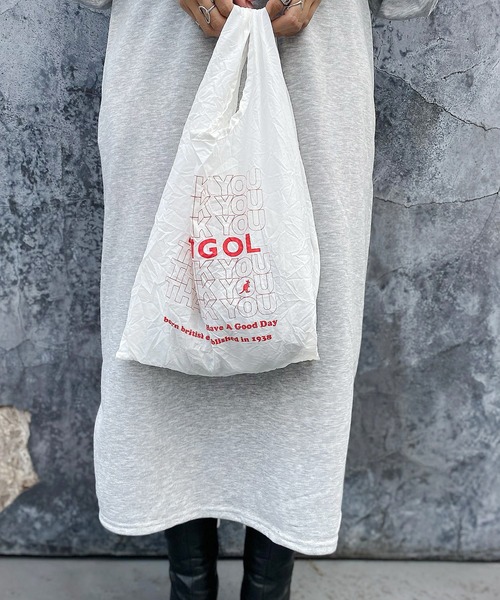 KANGOL(カンゴール)の「【KANGOL/カンゴール】プリント入り ナイロン エコバッグ 【M サイズ】(エコバッグ/サブバッグ・メンズ・ホワイト/グレー/ベージュ・M)」の12枚目の写真