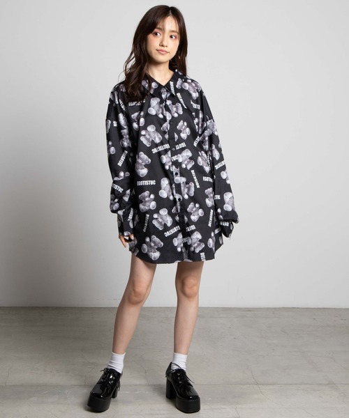 dispark（ディスパーク）の「DISPARK/ロゴベアプリントシャツ（シャツ/ブラウス・レディース・ブラック・FREE）」の3枚目の写真