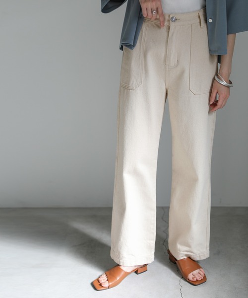 select MOCA(セレクトモカ)の「ベイカーニュアンスデニム(デニムパンツ・レディース・ブラック/インディゴブルー/アイボリー・SMALL/MEDIUM)」の18枚目の写真