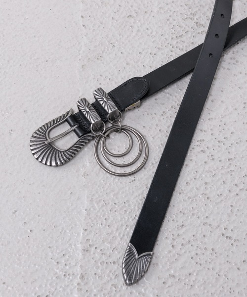 【ロング】ウエスタンベルト ユニセックス Iroquois ベルト WESTERN*MEDALLION LONG BELT ウエスタン