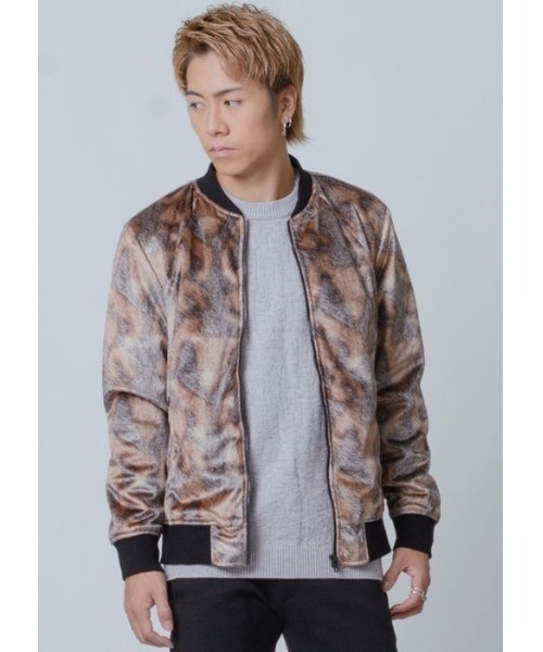 23AW Dior Homme ヒョウ柄 ブルゾン MA-1 MA-1 Flower / Khaki