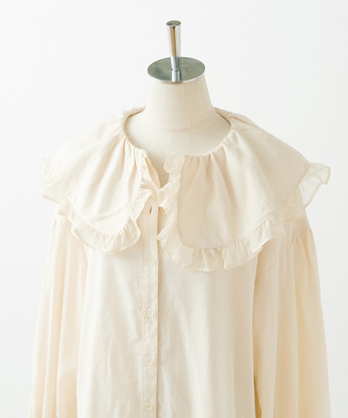 one after another NICE CLAUP(ワンアフターアナザーナイスクラップ)の「ビックカラーフリル衿ブラウス(シャツ/ブラウス・レディース・オフホワイト/ベージュ/チェック・FREE)」の19枚目の写真