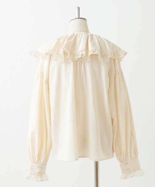 one after another NICE CLAUP(ワンアフターアナザーナイスクラップ)の「ビックカラーフリル衿ブラウス(シャツ/ブラウス・レディース・オフホワイト/ベージュ/チェック・FREE)」の16枚目の写真