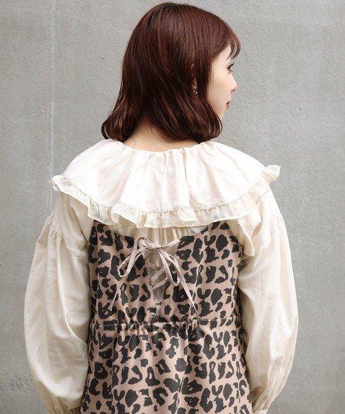 one after another NICE CLAUP(ワンアフターアナザーナイスクラップ)の「ビックカラーフリル衿ブラウス(シャツ/ブラウス・レディース・オフホワイト/ベージュ/チェック・FREE)」の18枚目の写真