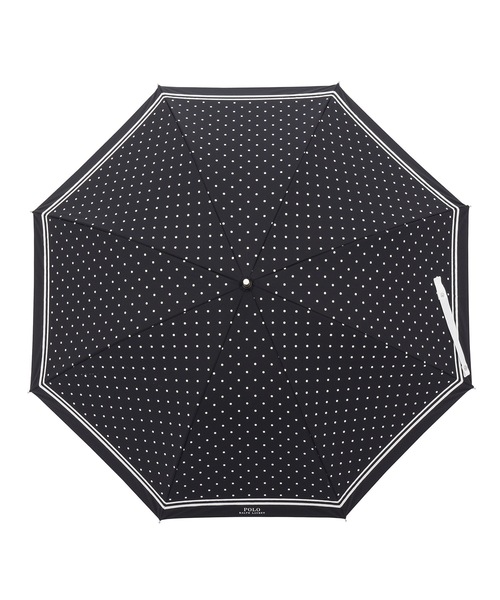 新品　ラルフローレン　一級遮光　日傘　晴雨兼用　ドット　黒 POLO RALPH LAUREN 晴雨兼用日傘 折りたたみ傘 ドット