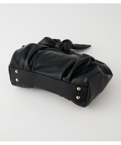 rienda（リエンダ）の「ハンドルリボンギャザーバッグ（ハンドバッグ・レディース・ブラック/アイボリー・FREE）」の16枚目の写真