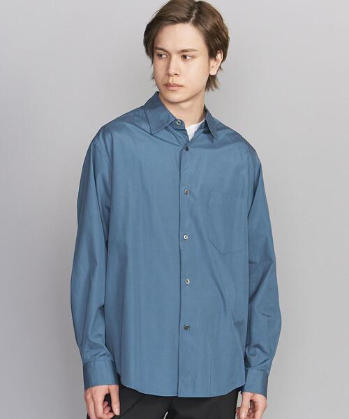 BEAUTY&YOUTH UNITED ARROWS（ビューティーアンドユースユナイテッドアローズ）の「BY フィンクスブロード ワイドシルエット テーパードシャツ（シャツ/ブラウス・メンズ・ホワイト/ロイヤルブルー/グレー・MEDIUM/SMALL/LARGE/X-LARGE）」の3枚目の写真