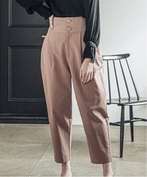 ビッグボタンハイウエストパンツ