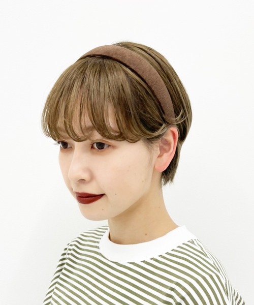 kutir（クティール）の「kutirlune／ベロアカチューシャ（カチューシャ・レディース・ブラック/ダークブラウン/ベージュ/ボルドー・FREE）」の6枚目の写真