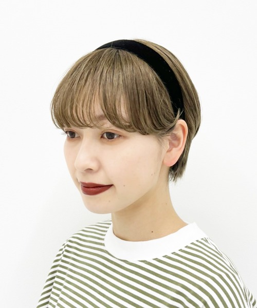 kutir（クティール）の「kutirlune／ベロアカチューシャ（カチューシャ・レディース・ブラック/ダークブラウン/ベージュ/ボルドー・FREE）」の5枚目の写真