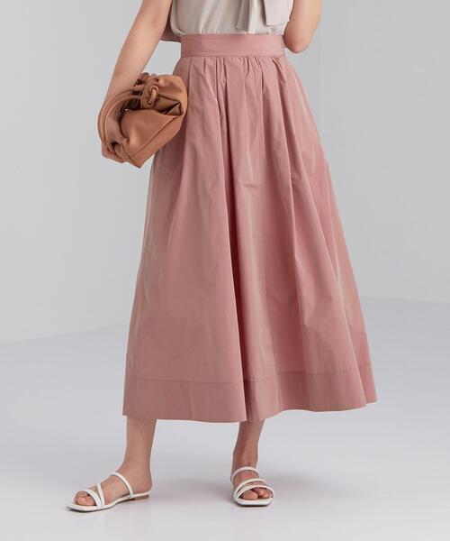 green label relaxing（グリーンレーベルリラクシング）の「FFC ランダムタック メモリー スカート（スカート・レディース・ピンク/ナチュラル/ターコイズブルー・38/36）」の18枚目の写真