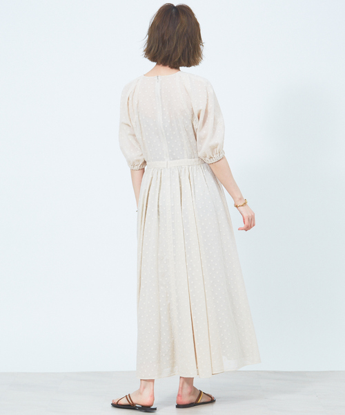 Rouge vif（ルージュヴィフ）の「ドットオーガンジーワンピース（ワンピース・レディース・ベージュ/ブラック・36/38）」の12枚目の写真