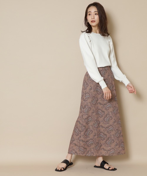 N.(N. Natural Beauty Basic)(エヌエヌナチュラルビューティーベーシック)の「【S Size Line】◆ペイズリーマキシスカート(スカート・レディース・グリーン系その他/ブラウン系その他・SMALL/MEDIUM)」の10枚目の写真