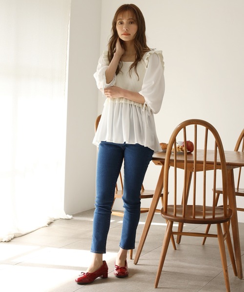 one after another NICE CLAUP（ワンアフターアナザーナイスクラップ）の「【WEB限定色あり】柄アソートスキニーパンツ（その他パンツ・レディース・ブルー/ピンク系その他/サックスブルー系1/サックスブルー系/ブラック系その他・SMALL/MEDIUM）」の15枚目の写真