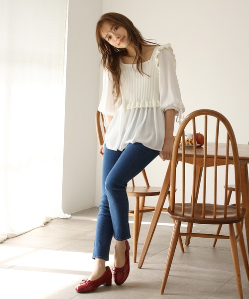 one after another NICE CLAUP（ワンアフターアナザーナイスクラップ）の「【WEB限定色あり】柄アソートスキニーパンツ（その他パンツ・レディース・ブルー/ピンク系その他/サックスブルー系1/サックスブルー系/ブラック系その他・SMALL/MEDIUM）」の16枚目の写真