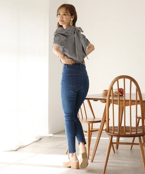 one after another NICE CLAUP（ワンアフターアナザーナイスクラップ）の「【WEB限定色あり】柄アソートスキニーパンツ（その他パンツ・レディース・ブルー/ピンク系その他/サックスブルー系1/サックスブルー系/ブラック系その他・SMALL/MEDIUM）」の14枚目の写真