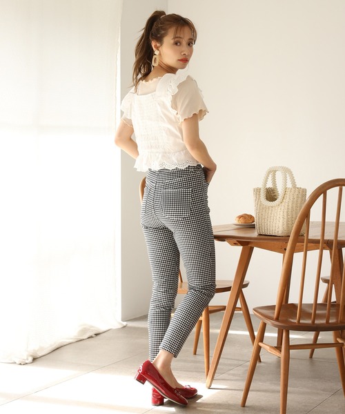 one after another NICE CLAUP（ワンアフターアナザーナイスクラップ）の「【WEB限定色あり】柄アソートスキニーパンツ（その他パンツ・レディース・ブルー/ピンク系その他/サックスブルー系1/サックスブルー系/ブラック系その他・SMALL/MEDIUM）」の8枚目の写真