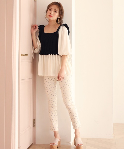 one after another NICE CLAUP（ワンアフターアナザーナイスクラップ）の「【WEB限定色あり】柄アソートスキニーパンツ（その他パンツ・レディース・ブルー/ピンク系その他/サックスブルー系1/サックスブルー系/ブラック系その他・SMALL/MEDIUM）」の21枚目の写真