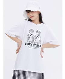 TARGETTO（ターゲット）の「『TARGETTO/ターゲット』X『FRIZMWORKS/フリズムワークス』カップル グラフィック 半袖Tシャツ（Tシャツ/カットソー・メンズ）」