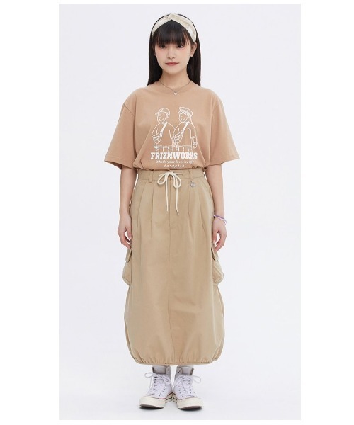 TARGETTO（ターゲット）の「『TARGETTO/ターゲット』X『FRIZMWORKS/フリズムワークス』カップル グラフィック 半袖Tシャツ（Tシャツ/カットソー・レディース・ホワイト/ブラック/ベージュ・M）」の13枚目の写真
