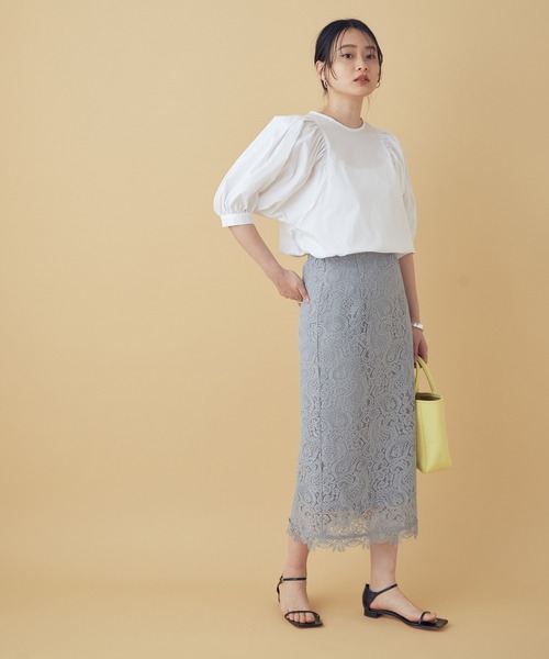 ADAM ET ROPE'（アダムエロペ）の「【WEB限定】タックボリュームスリーブブラウス（シャツ/ブラウス・レディース・ホワイト/ブラック/ピンク・FREE）」の8枚目の写真