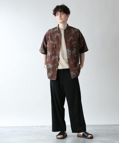 RAGEBLUE（レイジブルー）の「TRストレッチ/サマーワイドパンツ/933349（スラックス・メンズ・ホワイト/ブラック/グリーン系その他/ベージュ系その他2/ブラウン・SMALL/MEDIUM/LARGE）」の12枚目の写真