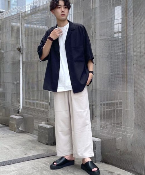 RAGEBLUE（レイジブルー）の「TRストレッチ/サマーワイドパンツ/933349（スラックス・メンズ・ホワイト/ブラック/グリーン系その他/ベージュ系その他2/ブラウン・SMALL/MEDIUM/LARGE）」の14枚目の写真