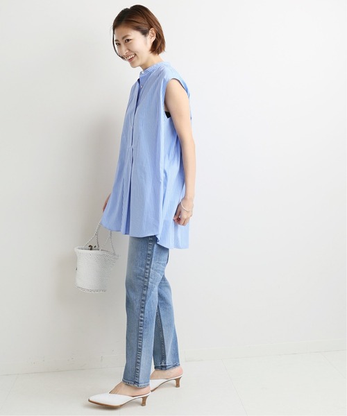 IENAイエナ　パフスリーブ袖ブラウス　ブルーフレア　半袖ノースリーブ青パステル IENA（シャツ/ブラウス(半袖/袖なし)）のフリマアイテム一覧
