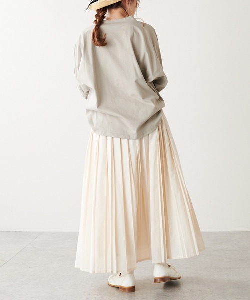 PUAL CE CIN（ピュアルセシン）の「親子プリーツスカート（スカート・レディース・チャコールグレー/アイボリー・FREE）」の21枚目の写真