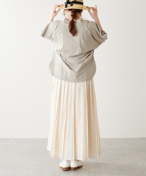 PUAL CE CIN（ピュアルセシン）の「親子プリーツスカート（スカート・レディース・チャコールグレー/アイボリー・FREE）」の22枚目の写真