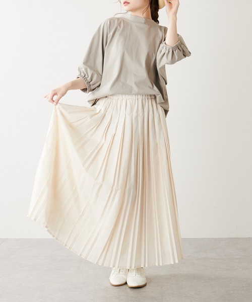 PUAL CE CIN（ピュアルセシン）の「親子プリーツスカート（スカート・レディース・チャコールグレー/アイボリー・FREE）」の18枚目の写真
