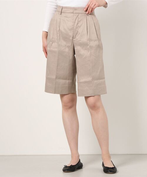 YANUK（ヤヌーク）の「YANUK(ヤヌーク) BERMUDA PANTS-COLOR/バミューダパンツ（その他パンツ・レディース・ベージュ/ネイビー・SMALL）」の2枚目の写真