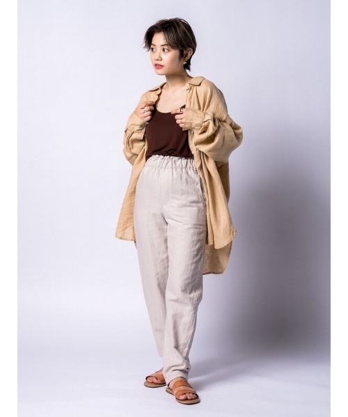 GAP（ギャップ）の「リネンブレンド ペーパーバッグパンツ（その他パンツ・レディース・その他/ブルー・000/0/10/6/00/12/4/8/2）」の9枚目の写真