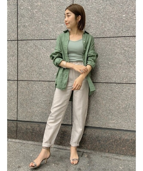 GAP（ギャップ）の「リネンブレンド ペーパーバッグパンツ（その他パンツ・レディース・その他/ブルー・000/0/10/6/00/12/4/8/2）」の7枚目の写真